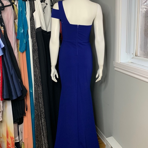 Windsor Peplum Blue royal Long Dress Gown Formal Evening Bodycon Small - Picture 7 of 10